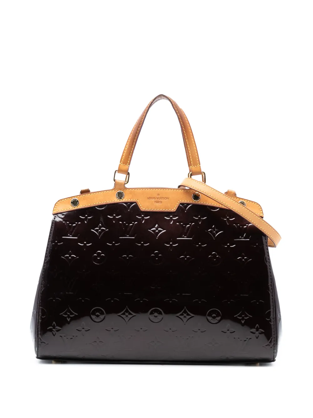 Louis Vuitton Pre-Owned Borsa a tracolla Brea in pelle Vernis con monogramma MM 2015 - Viola