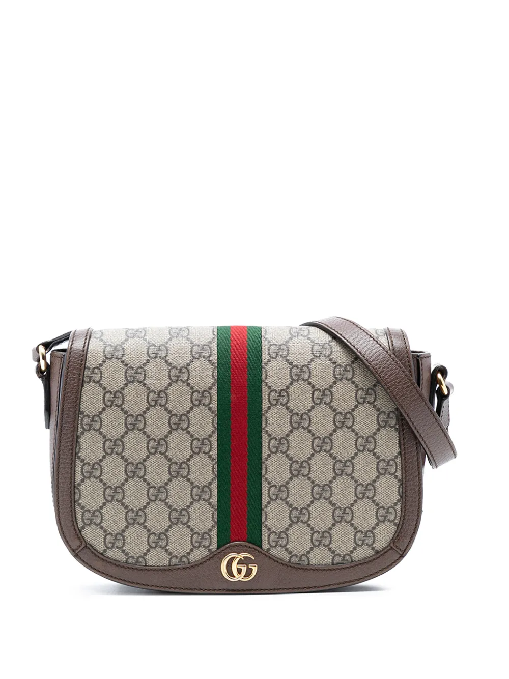 Gucci Pre-Owned 2016-2025 Small GG Supreme Ophidia crossbody bag - Marrone