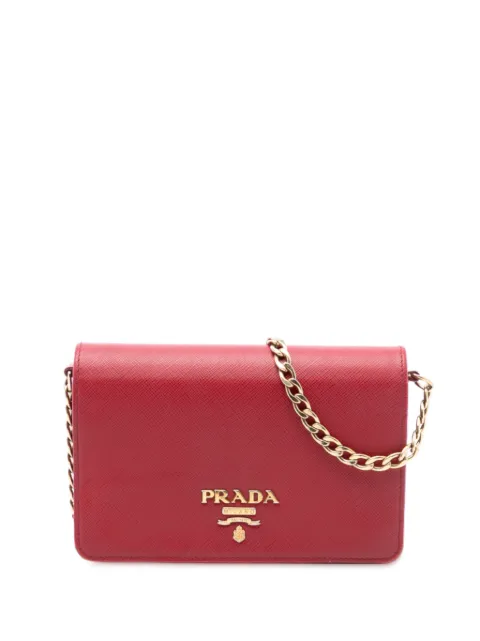 Prada Pre-Owned 2013-2025 Saffiano Wallet On Chain crossbody bag