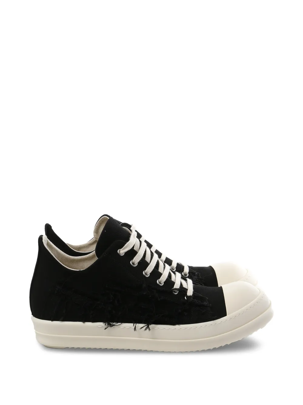 Rick Owens DRKSHDW lace-up distressed sneakers Zwart