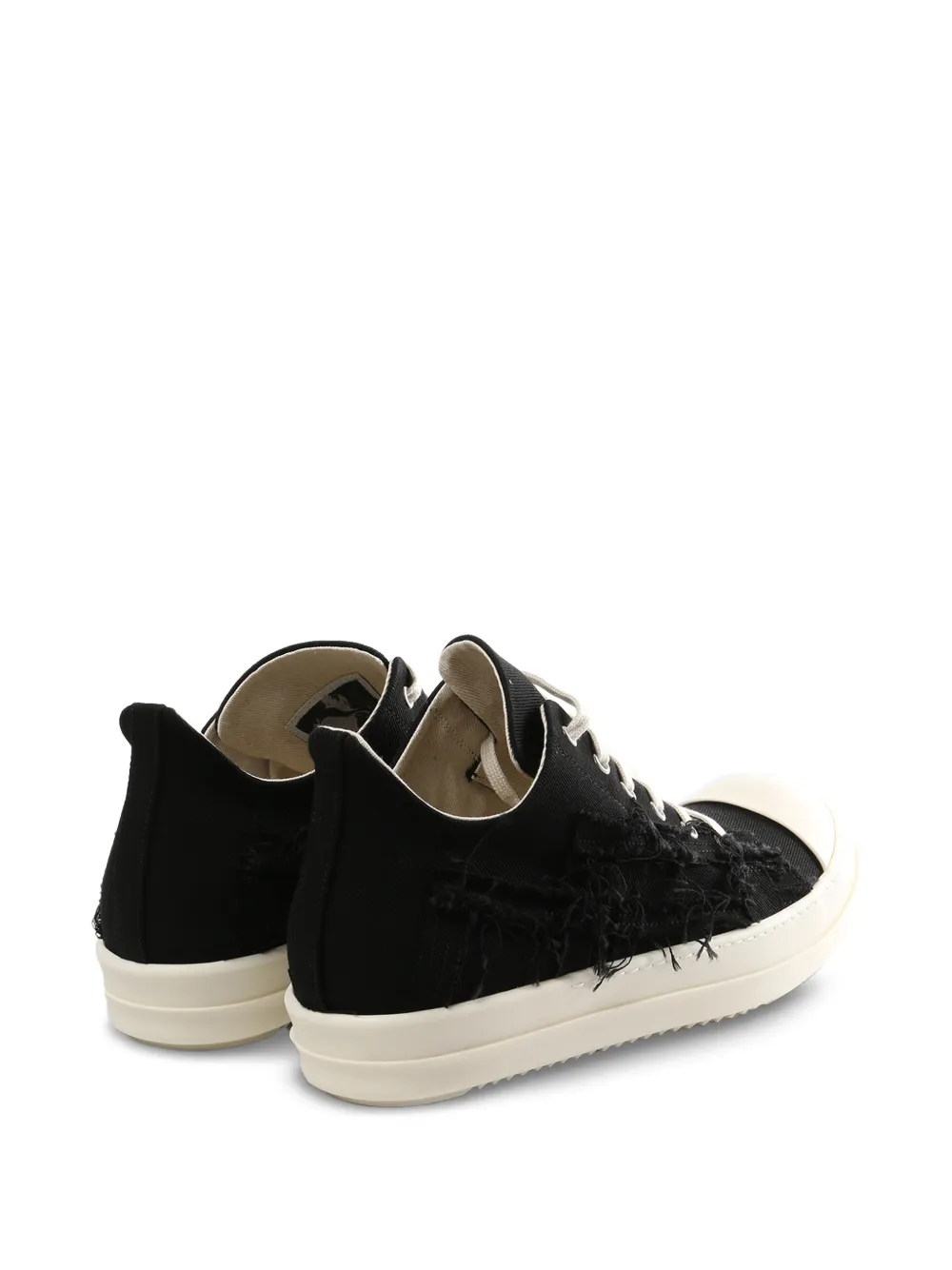 Rick Owens DRKSHDW lace-up distressed sneakers Zwart