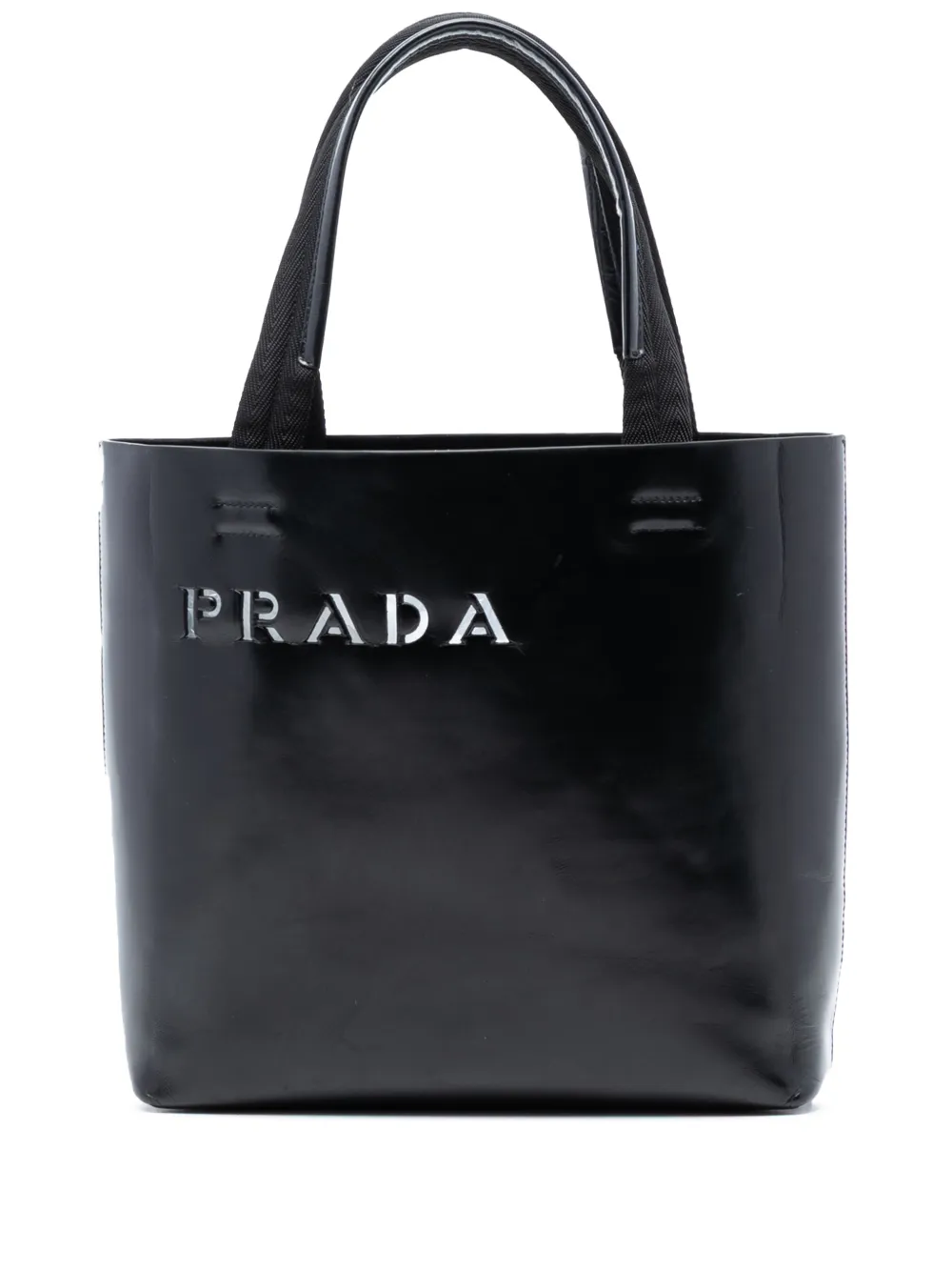 Saint Laurent Pre-Owned 2021-2025 Spazzolato Laser Cut Logo tote bag - Nero