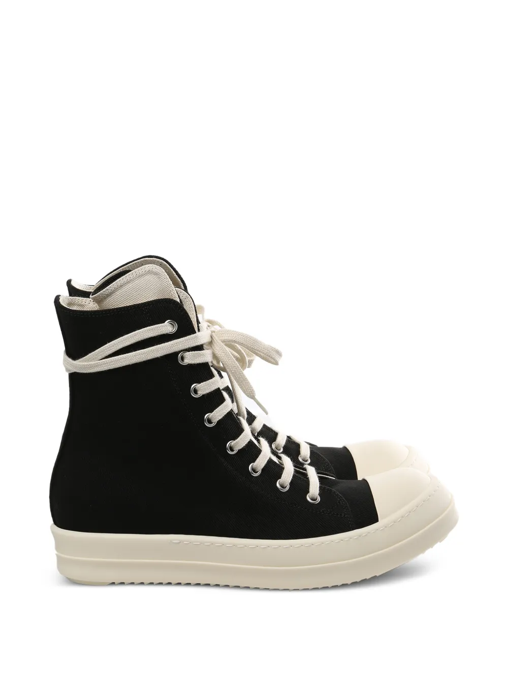 Rick Owens DRKSHDW canvas toe-cap sneakers Zwart