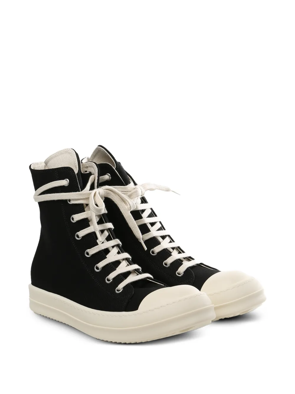 Rick Owens DRKSHDW canvas toe-cap sneakers Zwart