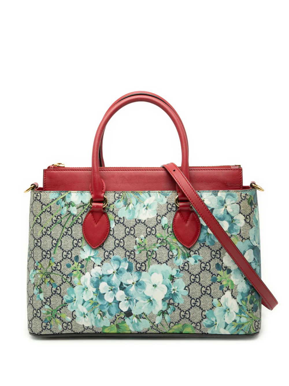 Gucci Pre-Owned 2016-2025 Small GG Supreme Blooms Linea A Tote satchel - Marrone