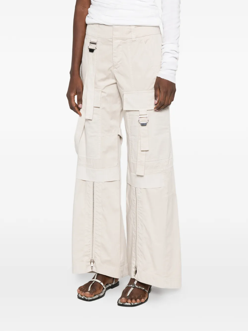  Seafarer Strap Zip Trousers - Neutrals 