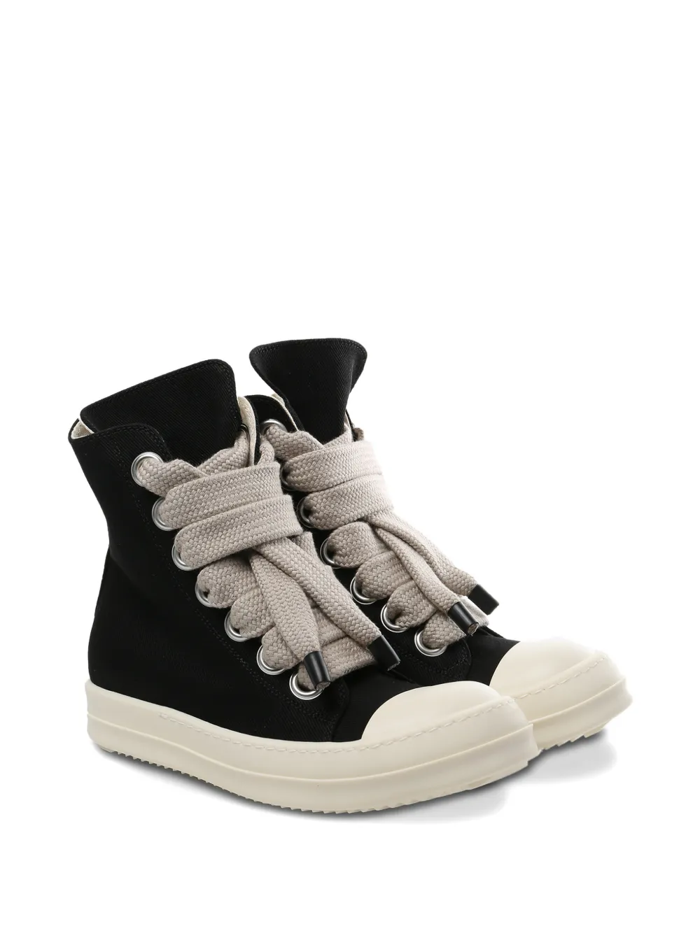 Rick Owens DRKSHDW canvas toe-cap sneakers Zwart