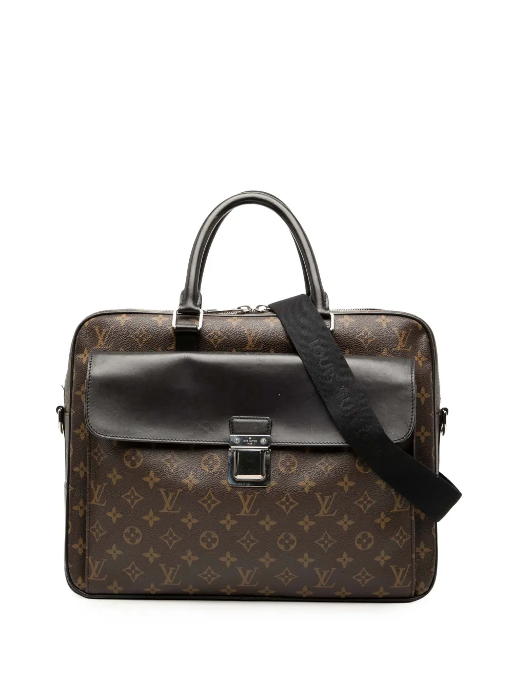 Louis Vuitton Pre-Owned 2009 Monogram Macassar Soft Briefcase business bag - Marrone
