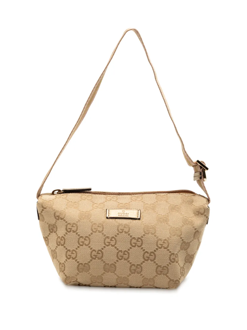 Gucci Pre-Owned Borsa a spalla in tela GG con decorazione Web 2000-2015 - Marrone