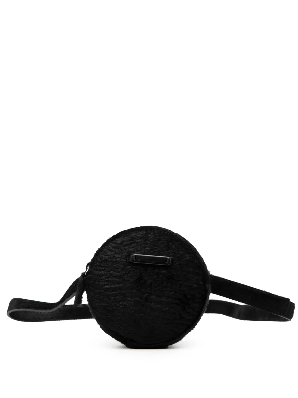 Prada Pre-Owned 2000-2025 Faux Fur Round belt bag - Nero