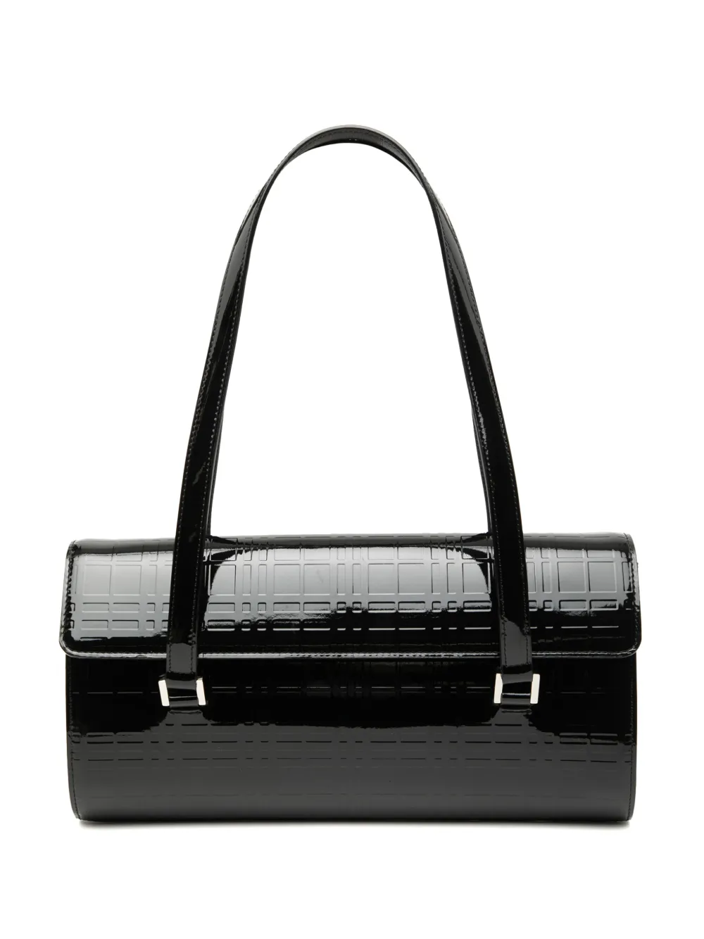 Burberry Pre-Owned 2000-2017 House Check Embossed Patent shoulder bag - Nero