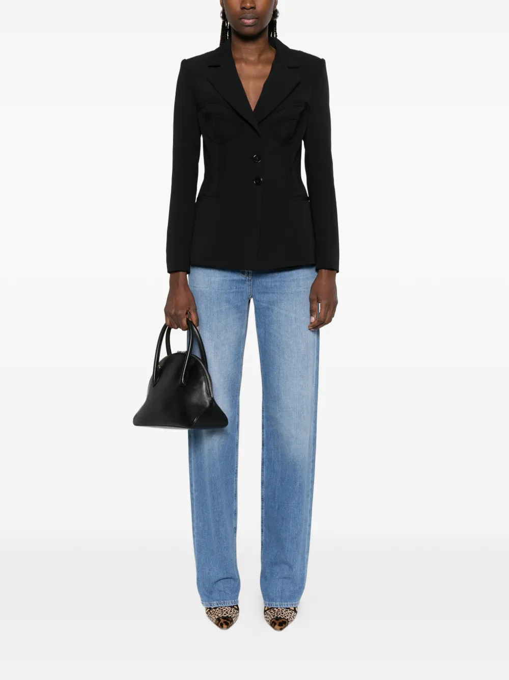  Elisabetta Franchi Single-breasted Blazer - Black 