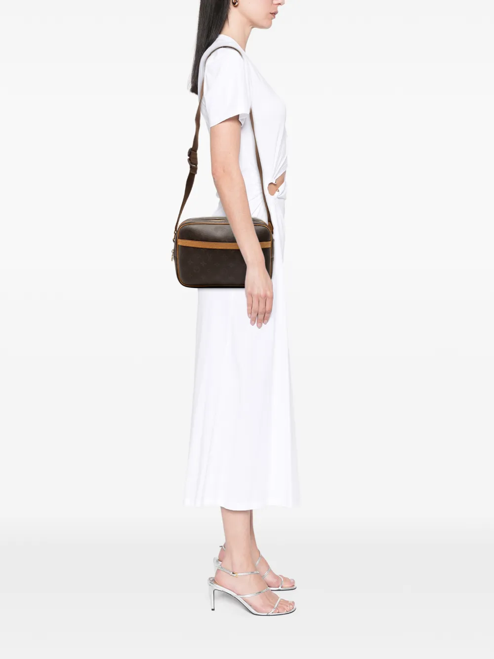  Louis Vuitton Pre-owned 2001 Monogram Reporter Pm Crossbody Bag - Brown 