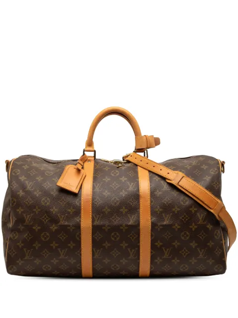 Louis Vuitton Pre-Owned дорожная сумка Keepall Bandouliere 50 с монограммой (1992 год)