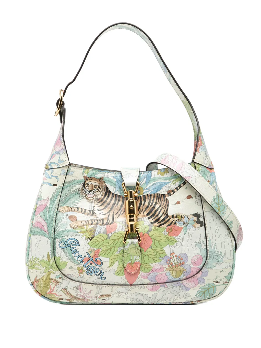 Gucci Pre-Owned 2016-2025 Small Calfskin Tiger Jackie 1961 crossbody bag - Blu