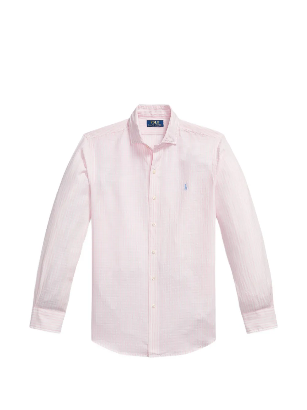 Polo Ralph Lauren Striped Seersucker Shirt In Pink