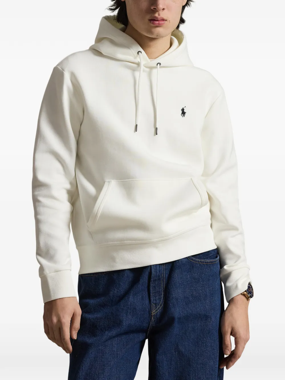 Polo Ralph Lauren Hoodie met borduurwerk en trekkoord Beige