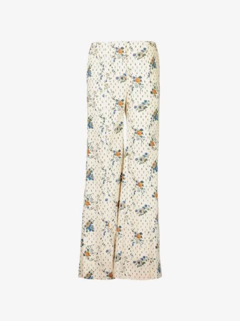 Borgo De Nor floral twill trousers