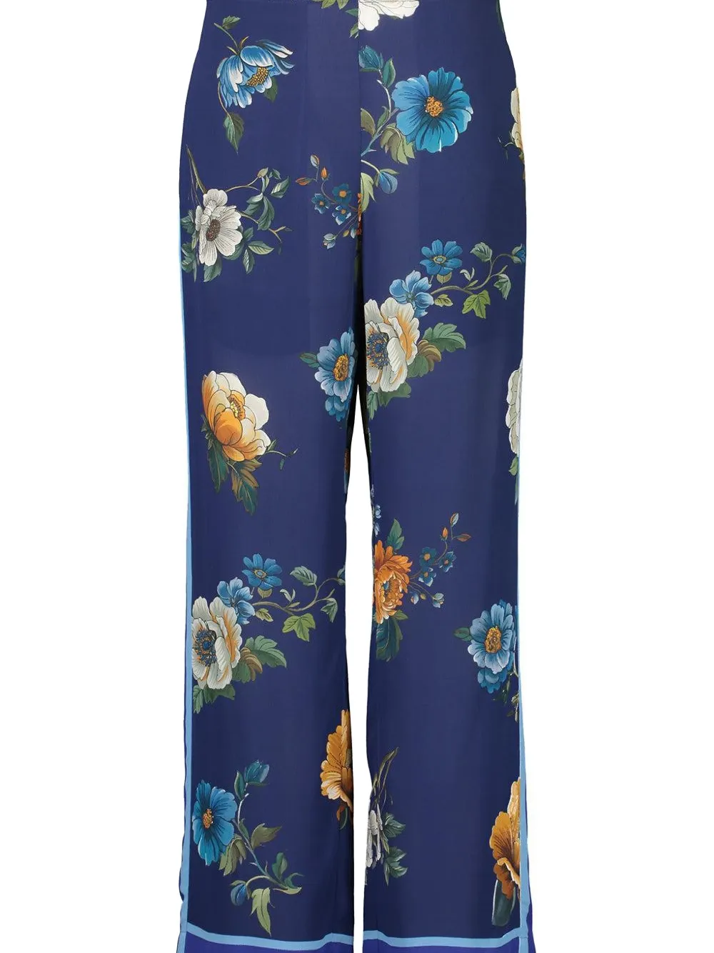 Borgo De Nor Jamie floral stripe trousers - Blauw