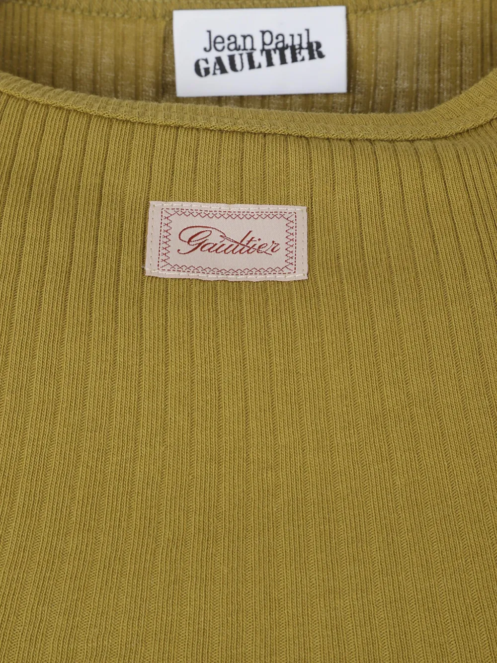  Jean Paul Gaultier Ribbed Patch Baby T-shirt - Green 