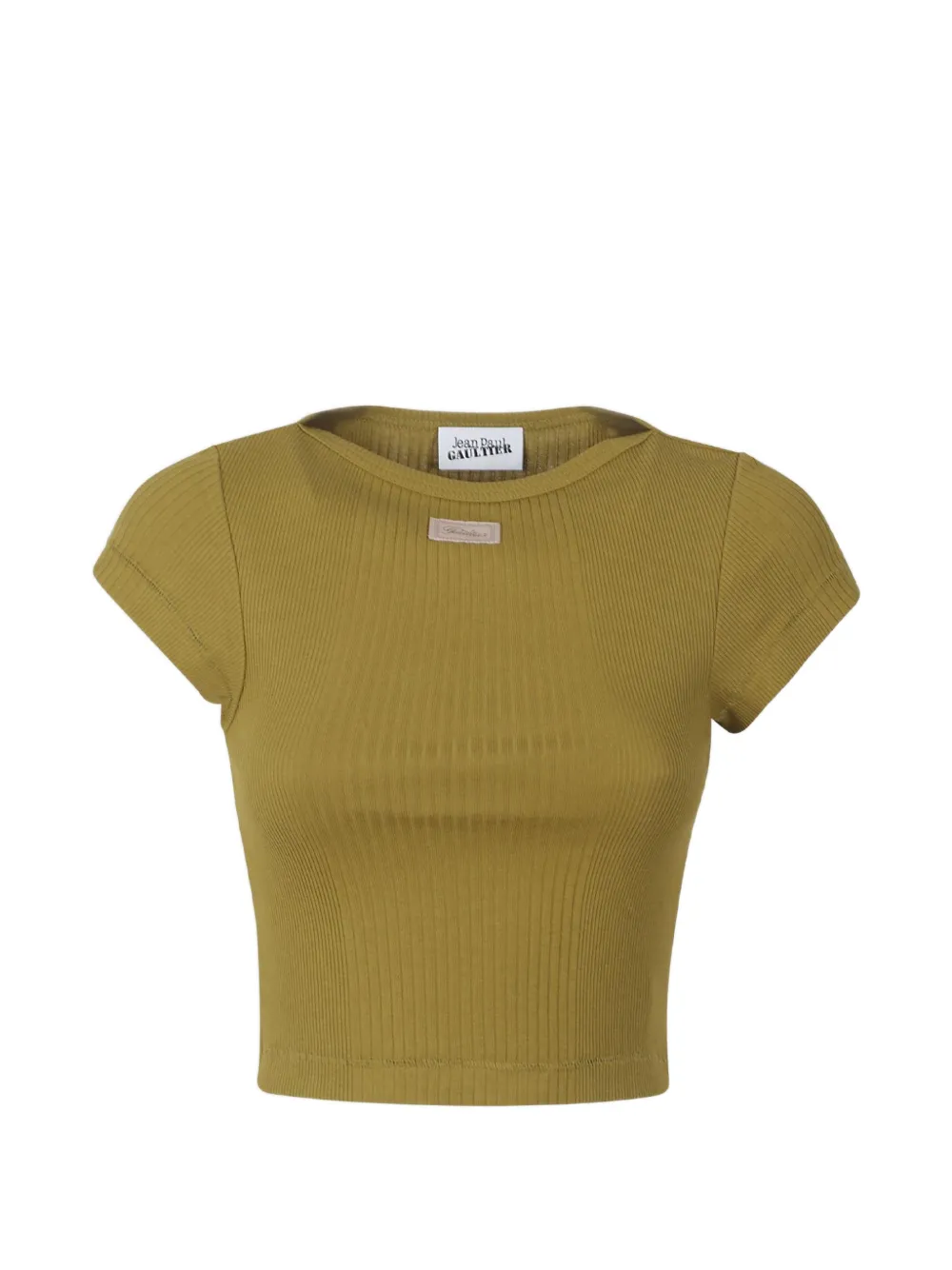 Jean Paul Gaultier ribbed patch baby T-shirt - Verde