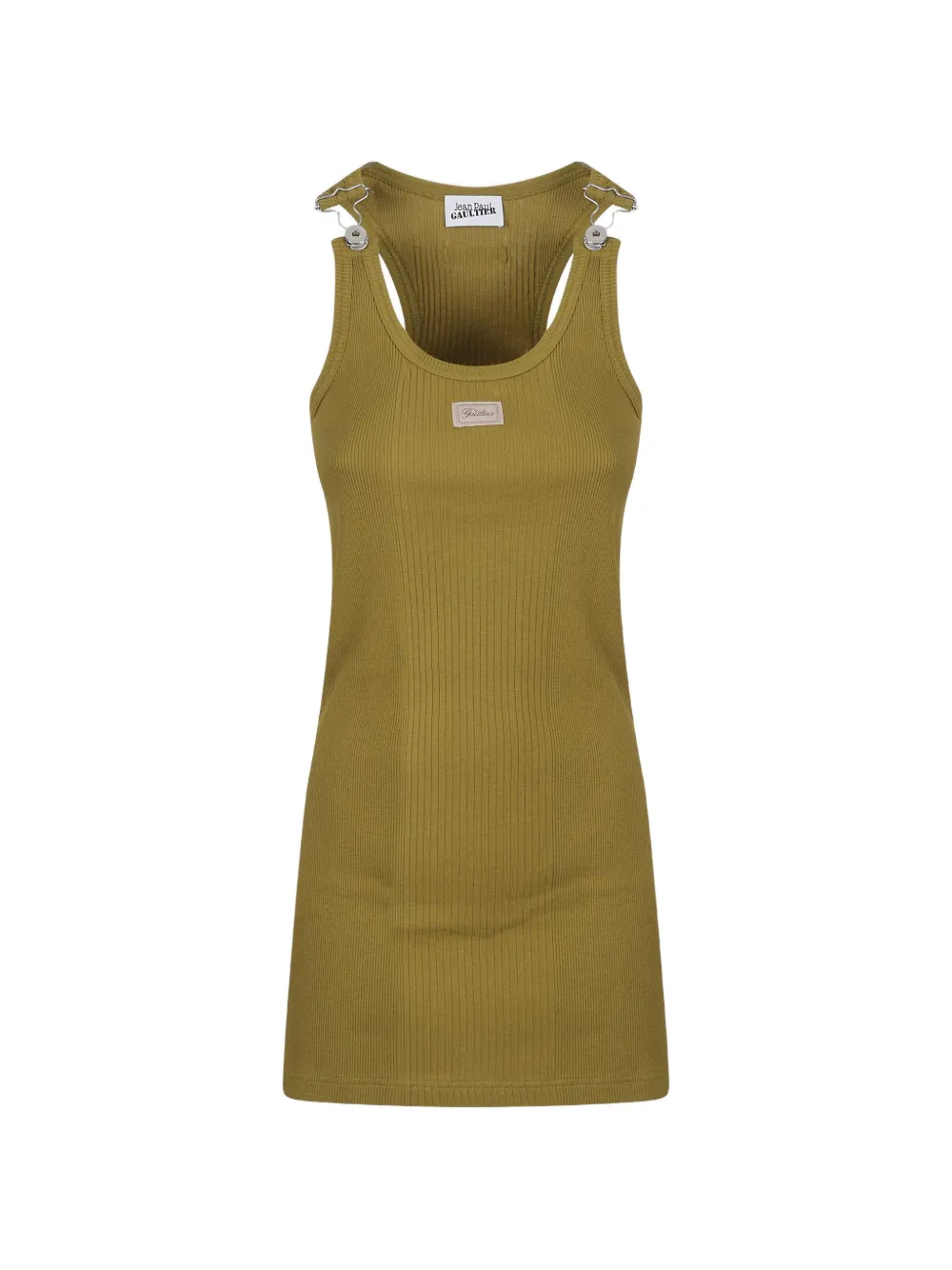 Jean Paul Gaultier ribbed-knit mini dress - Verde