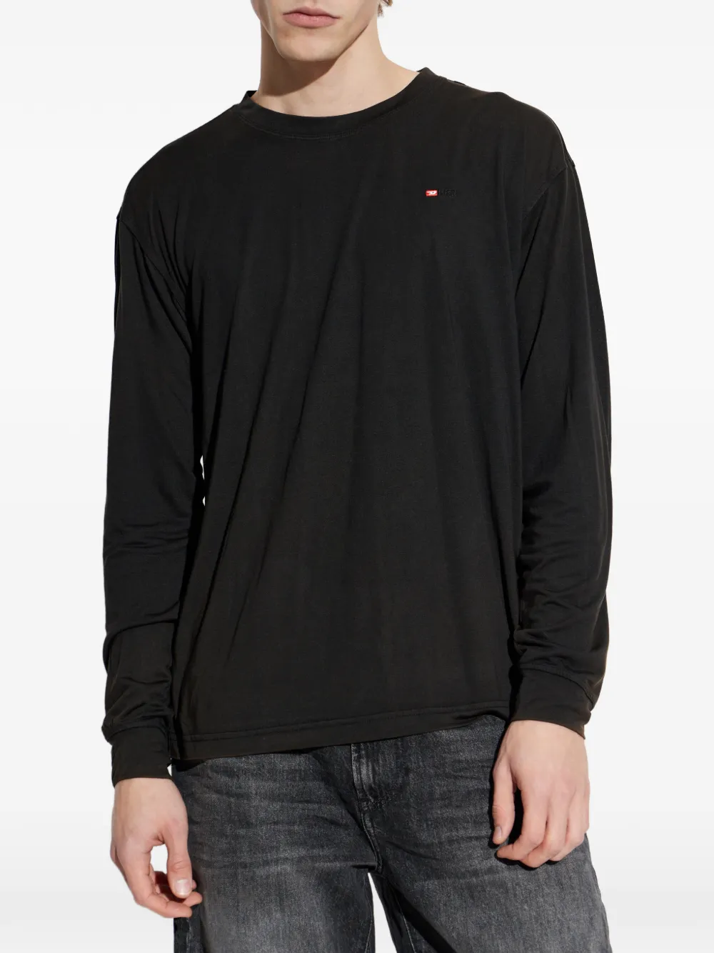 Diesel T-shirt met lange mouwen Zwart