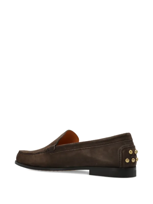 TOD'S スエード ローファー ブラウン Tod's スタッズ ローファー | ブラウン | FARFETCH JP