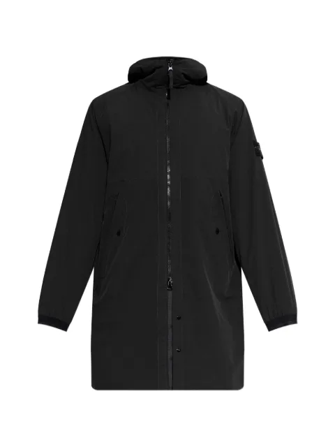 Stone Island hooded zip-fastening coat