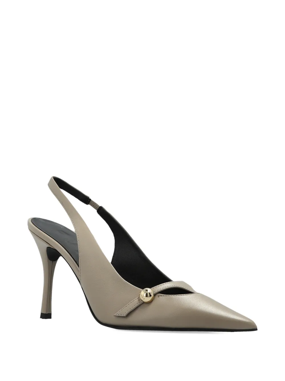 Furla pointed-toe stiletto slingback sandals Beige