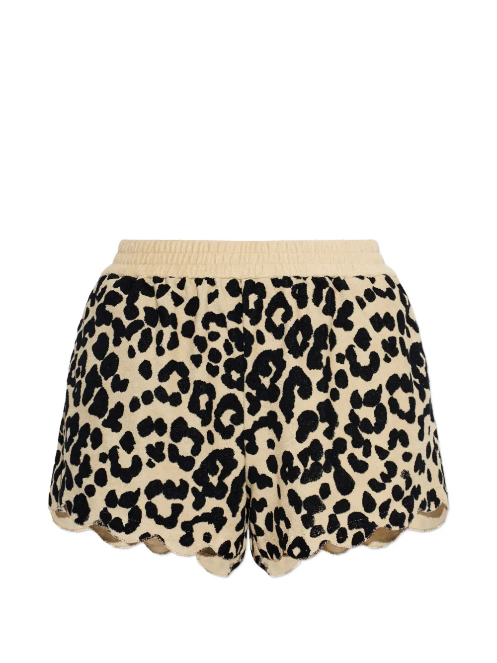  Marysia Scalloped Leopard Print Shorts - Neutrals 