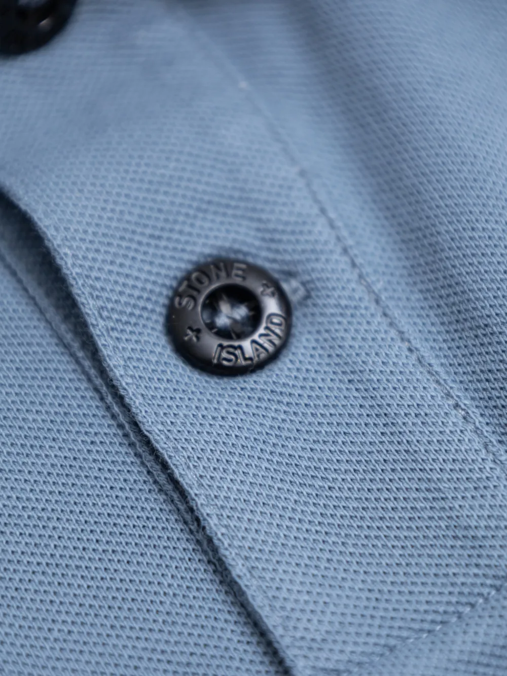 Stone Island Junior Polotop met patch Blauw