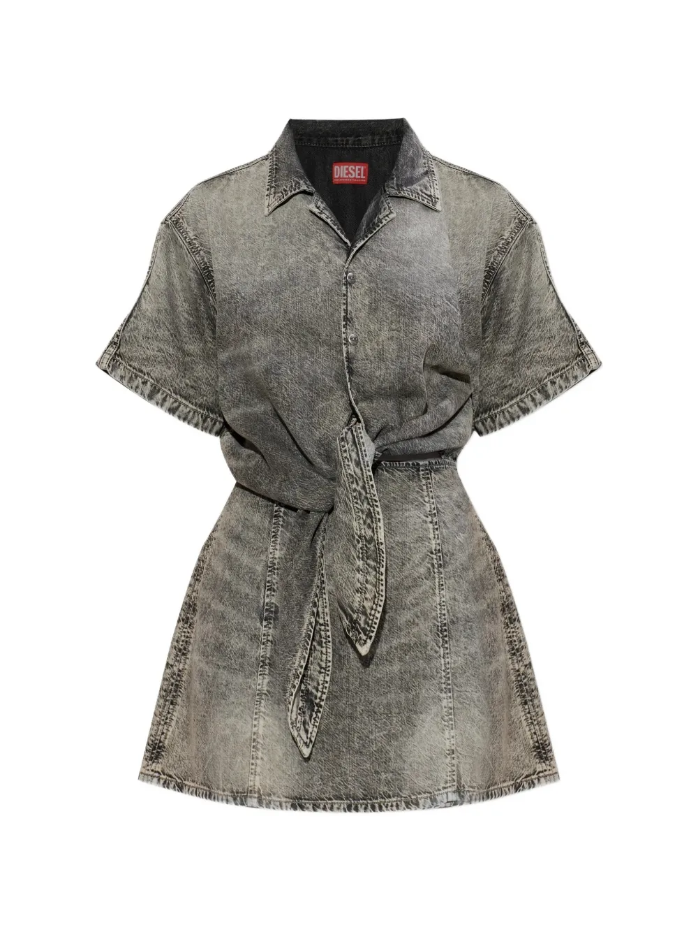 Diesel De-Staly-S tie-waist mini dress - Grau
