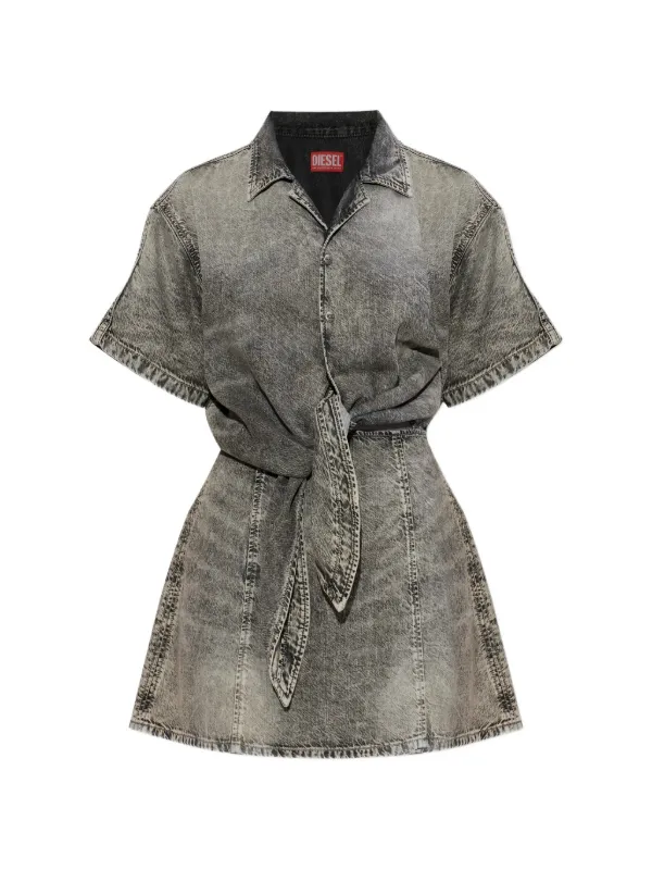 diesel grey dress Women's Shirt dress in light denim | Grey