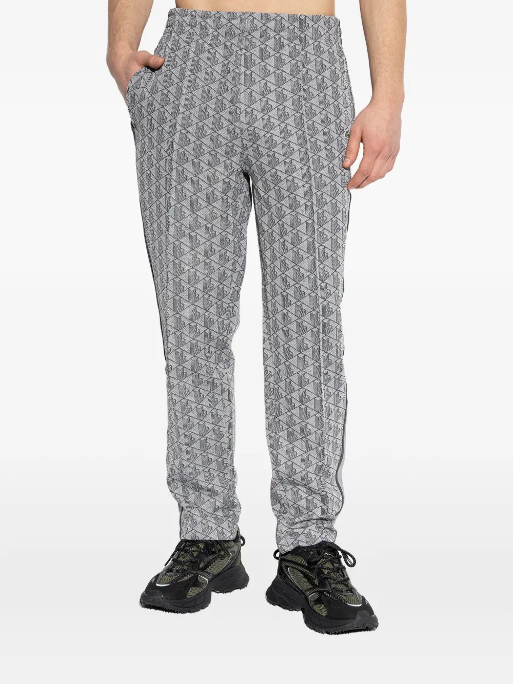  Lacoste Patterned Track Pants - Grey 