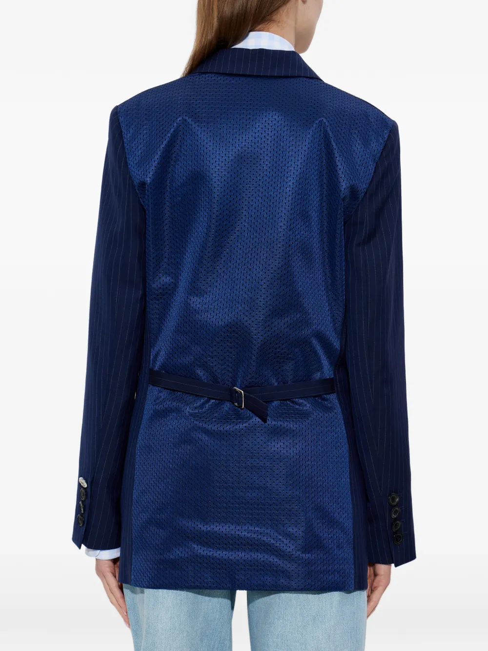 Moschino Jack met krijtstreep en knoop Blauw