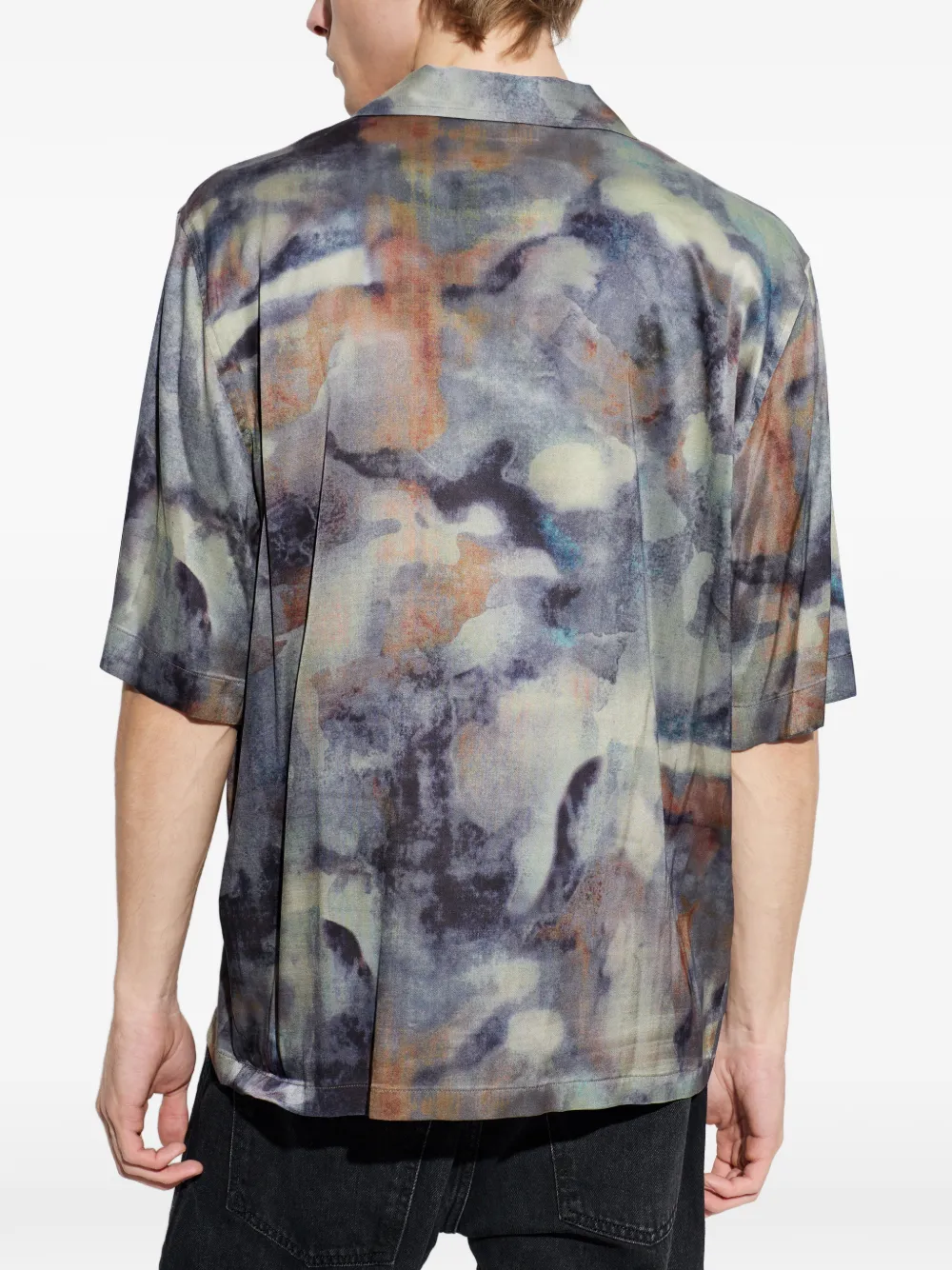Diesel Overhemd met abstracte print Blauw
