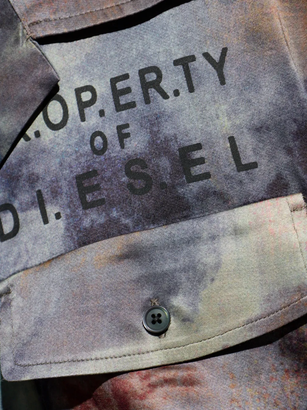 Diesel Overhemd met abstracte print Blauw