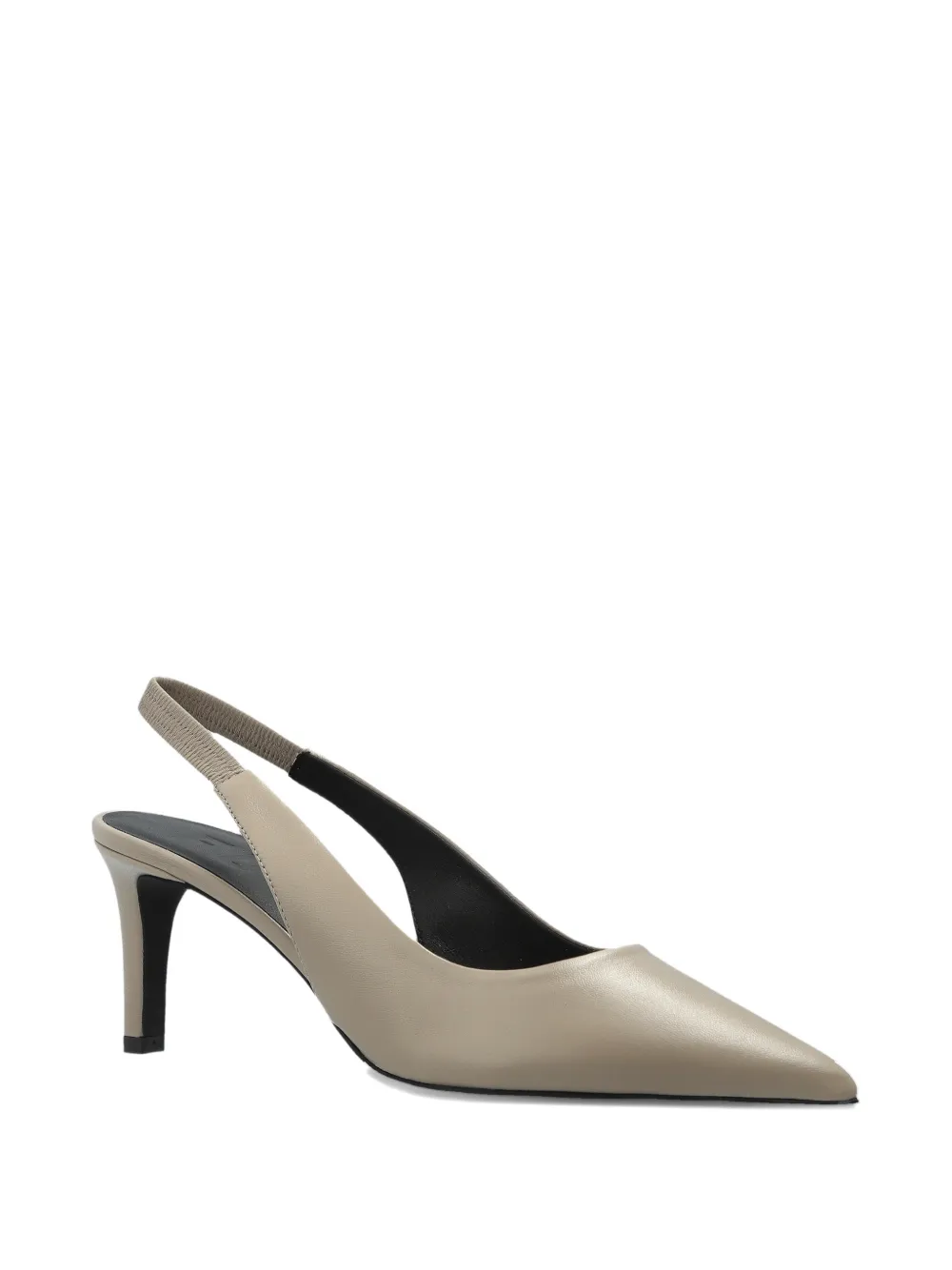Furla point-toe slingback court sandals Beige