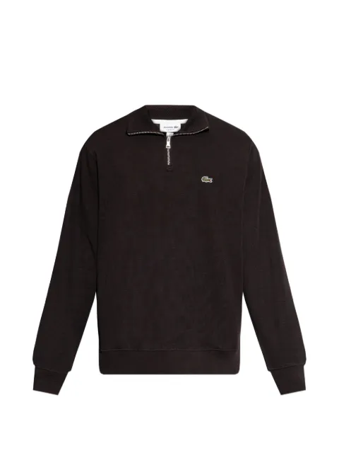 Lacoste zip-up logo-patch sweatshirt