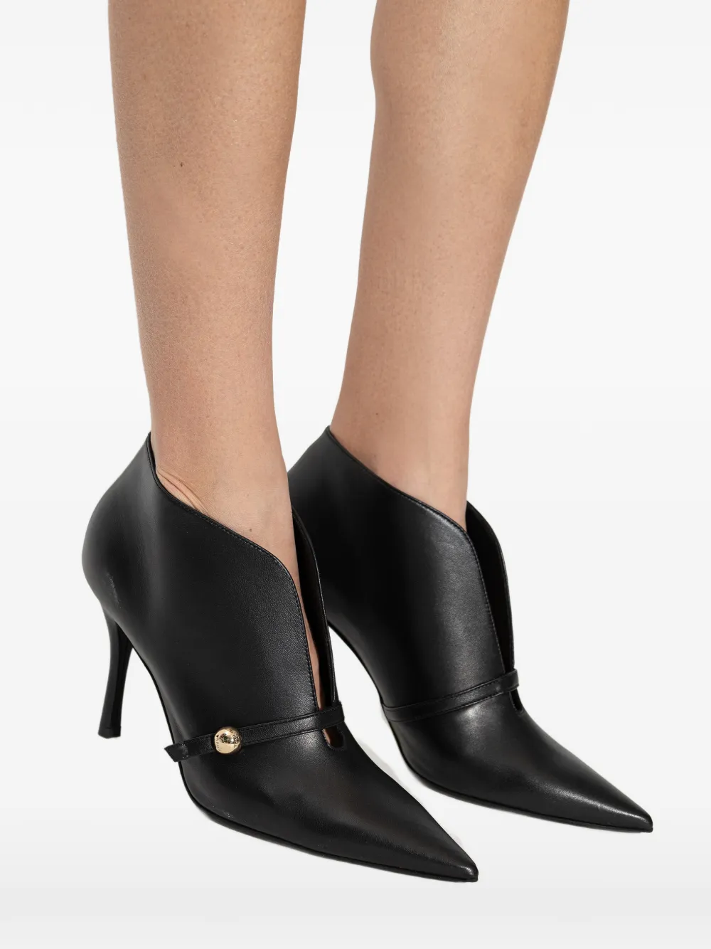 Furla strap heeled boots Zwart