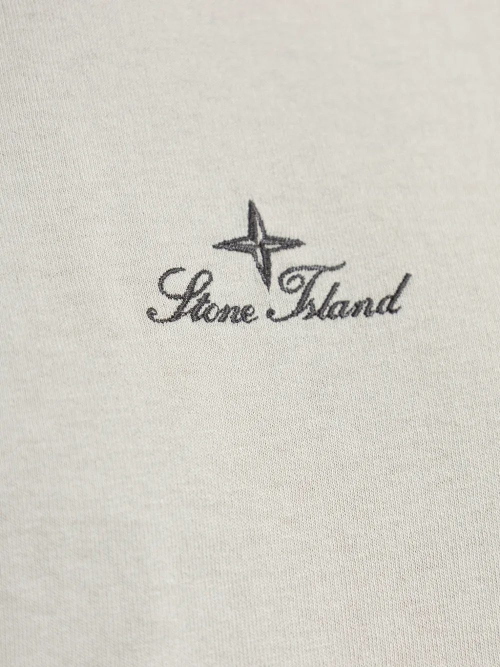 Stone Island T-shirt met geborduurd logo Beige