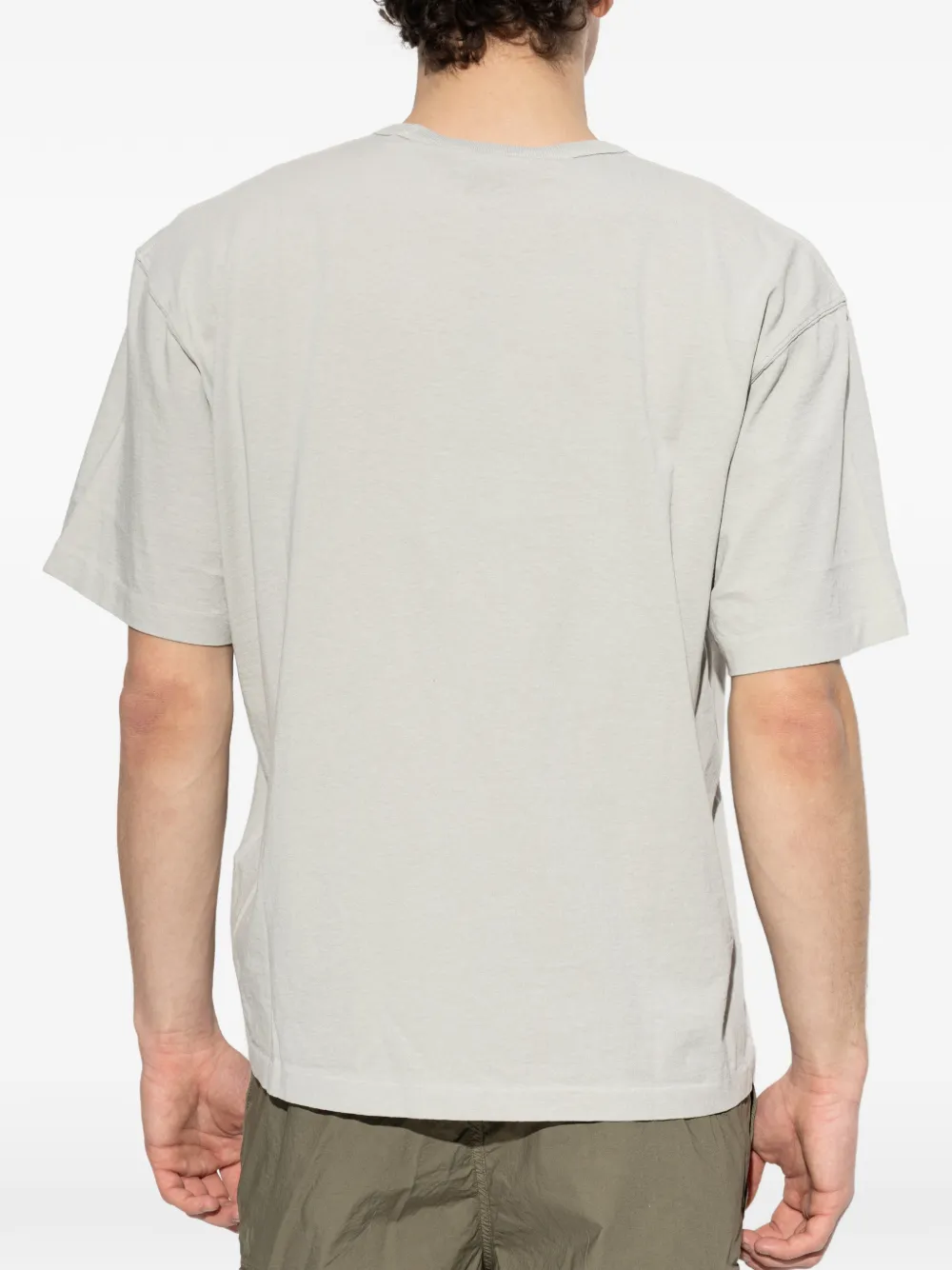 Stone Island T-shirt met geborduurd logo Beige