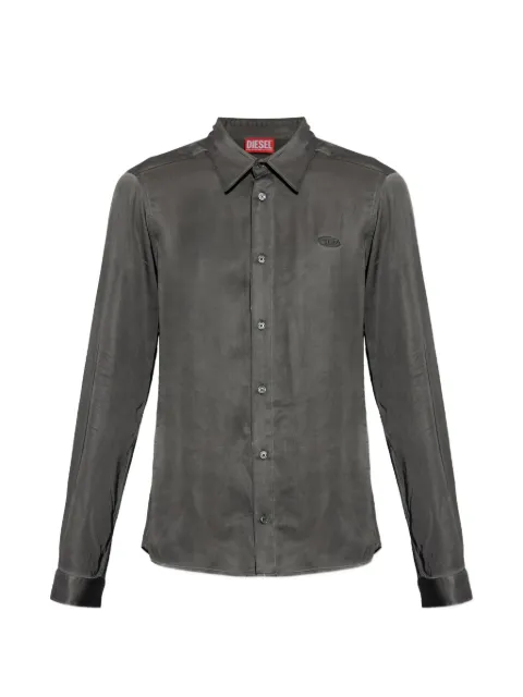 Diesel logo-embroidery shirt