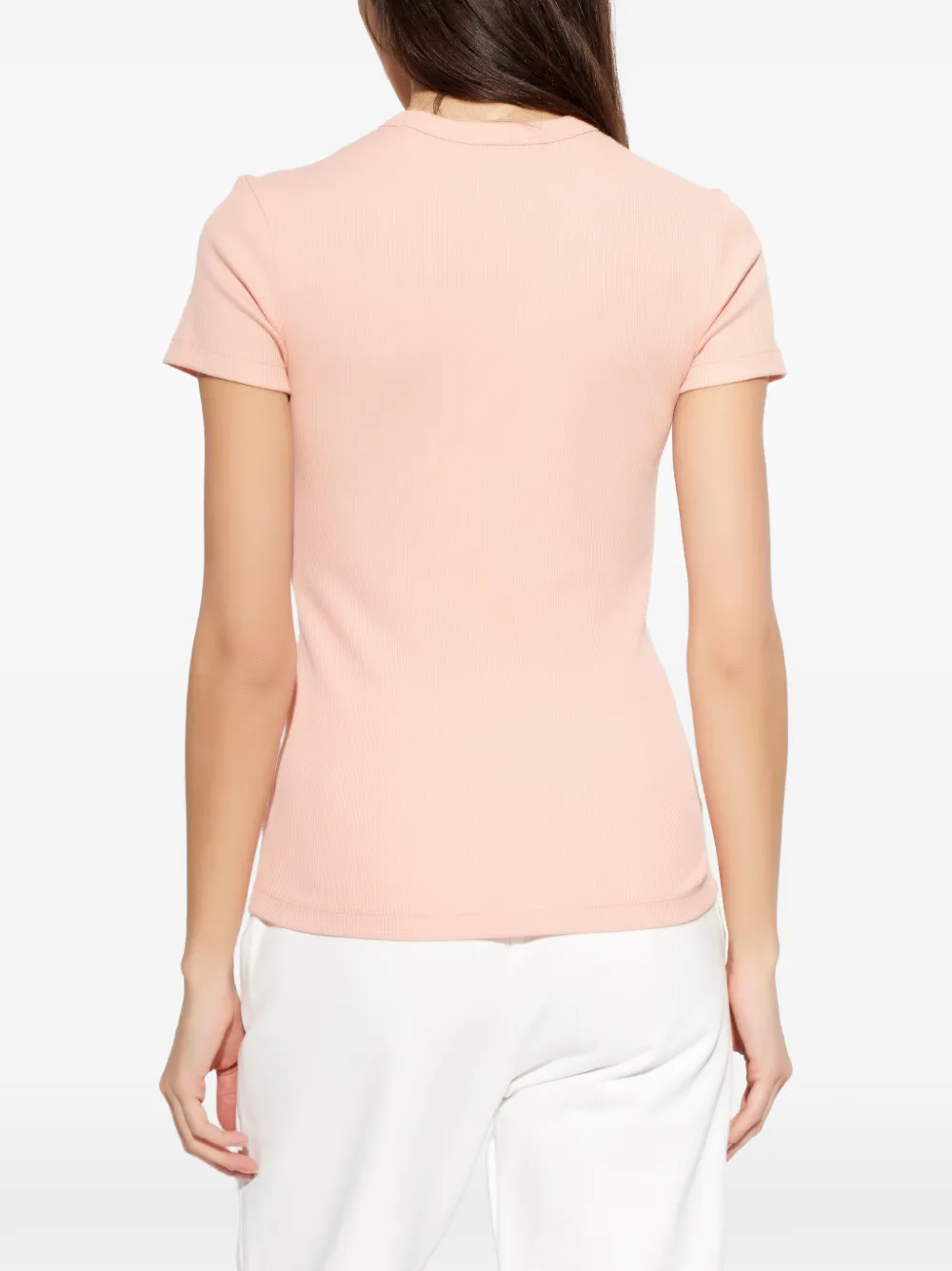 Lacoste Katoenen T-shirt met logo Roze