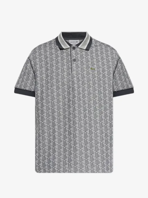 Lacoste monogram-pattern polo shirt