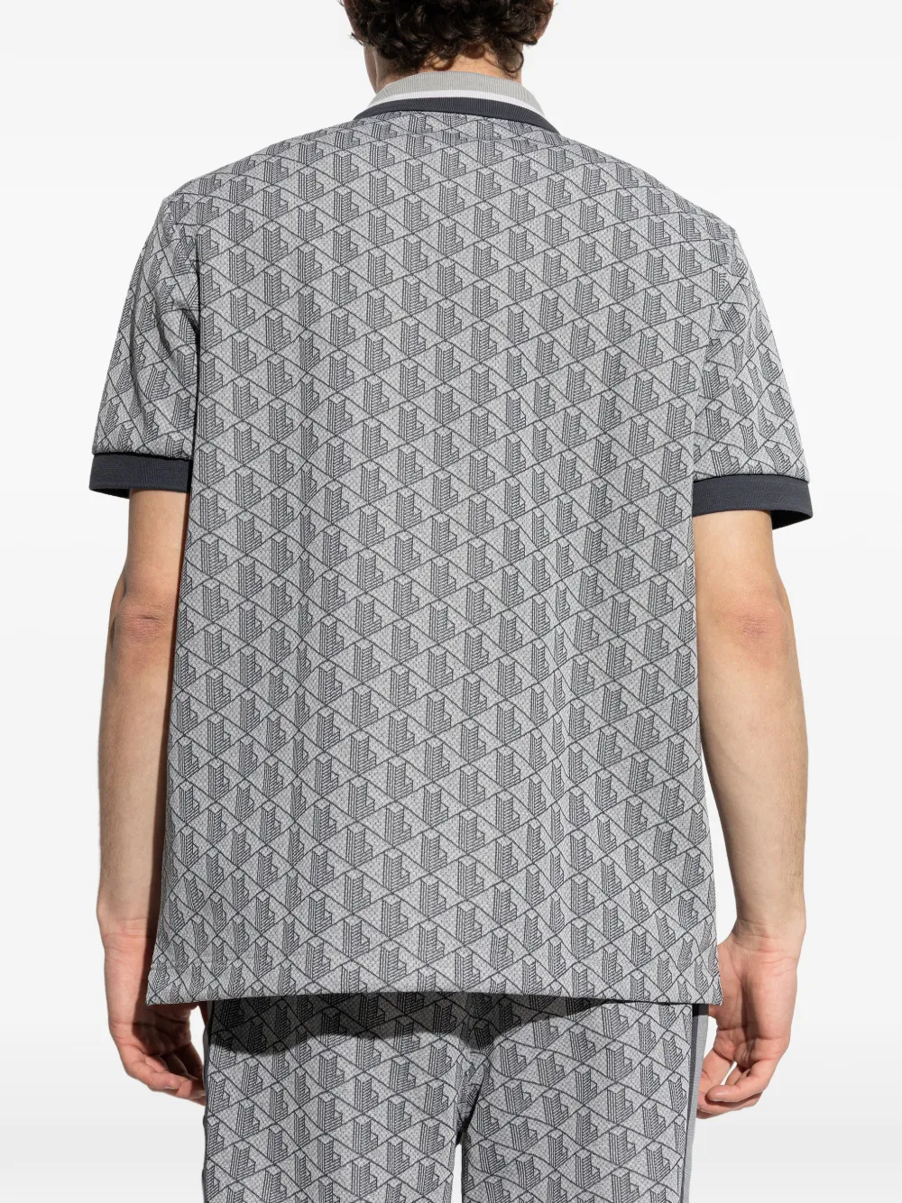 LACOSTE モノグラムポロシャツS Lacoste モノグラム ポロシャツ | グレー | FARFETCH JP