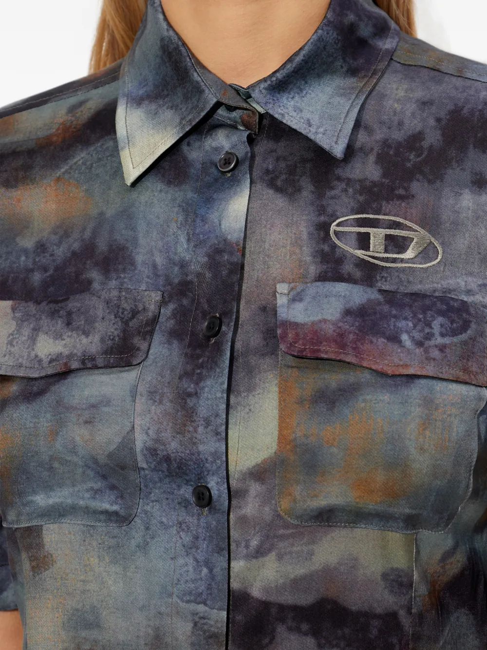 Diesel D-Ana midi-jurk met print Blauw