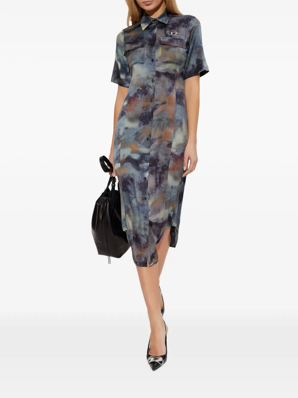 Diesel D-Ana midi-jurk met print Blauw