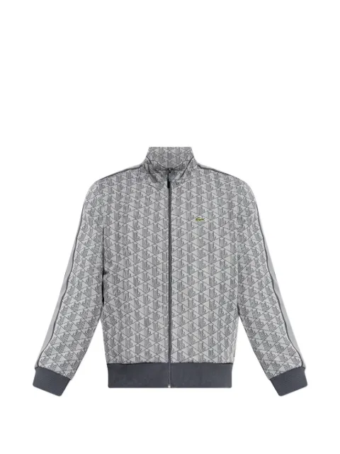 Lacoste patterned zip-up sweatshirt